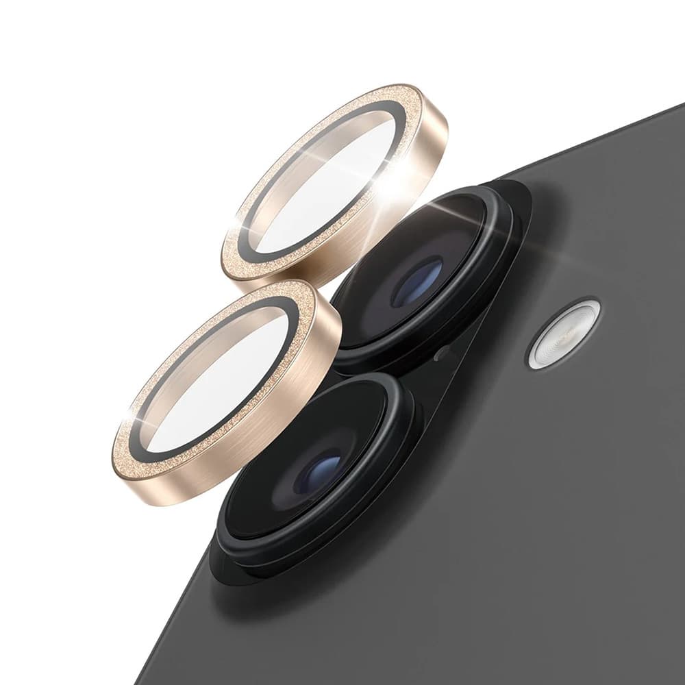PanzerGlass® Hoops® ochrana čočky fotoaparátu iPhone 17/16/16 Plus třpytivě zlatá - náhled 2
