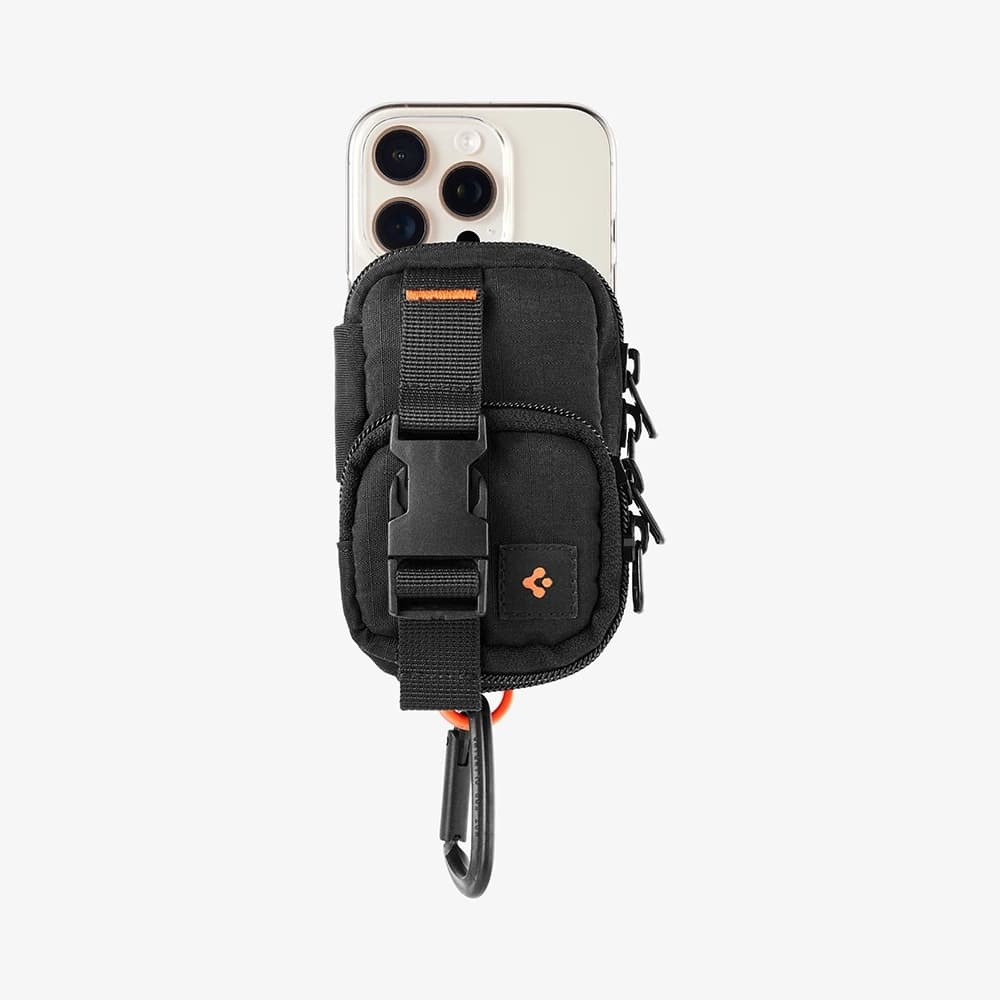 Spigen Phone Pouch Snap Zip MagSafe peněženka držák karet AirPods černá - náhled 2