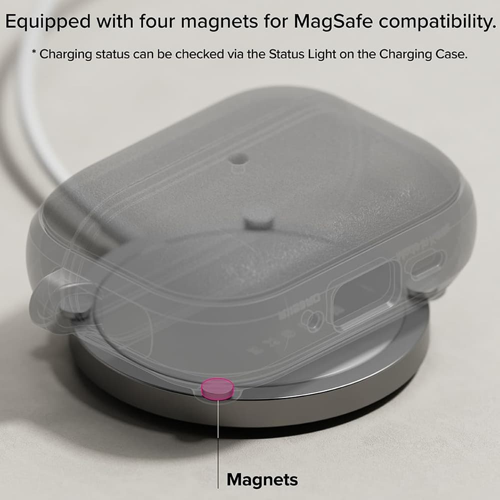 Ringke Onyx Magnetic pouzdro pro AirPods Pro 3 teplá šedá - náhled 2