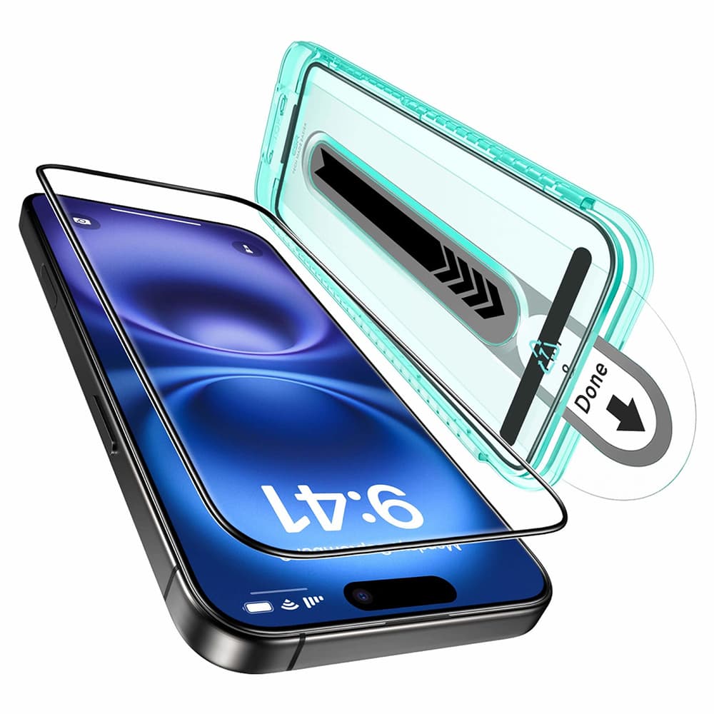 ESR tvrzené sklo iPhone 16 černá - náhled 2