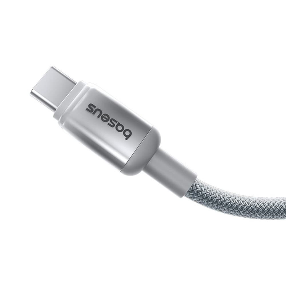 Baseus - datový kabel Discolor (E0420803) - USB-A na USB-C, 100W, 480Mbps, 2m - stříbrný - náhled 2