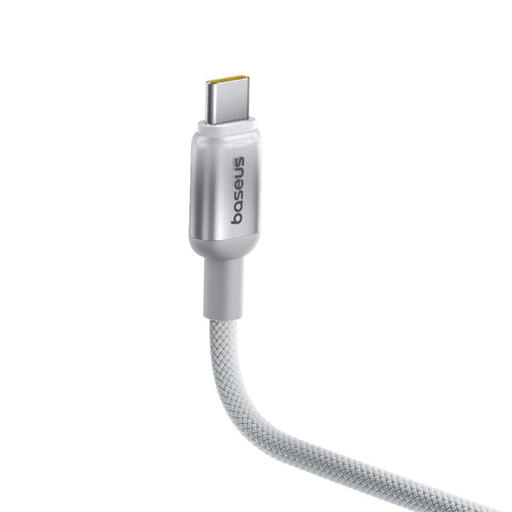 Baseus - datový kabel Discolor (E0420702) - USB-C na USB-C, 100W, 480Mbps, 1m - stříbrný - náhled 2