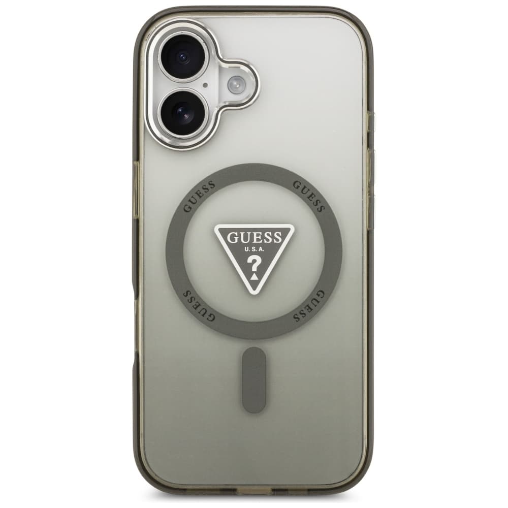 Guess IML Gradient Triangle Logo MagSafe iPhone 17 Khaki - náhled 2
