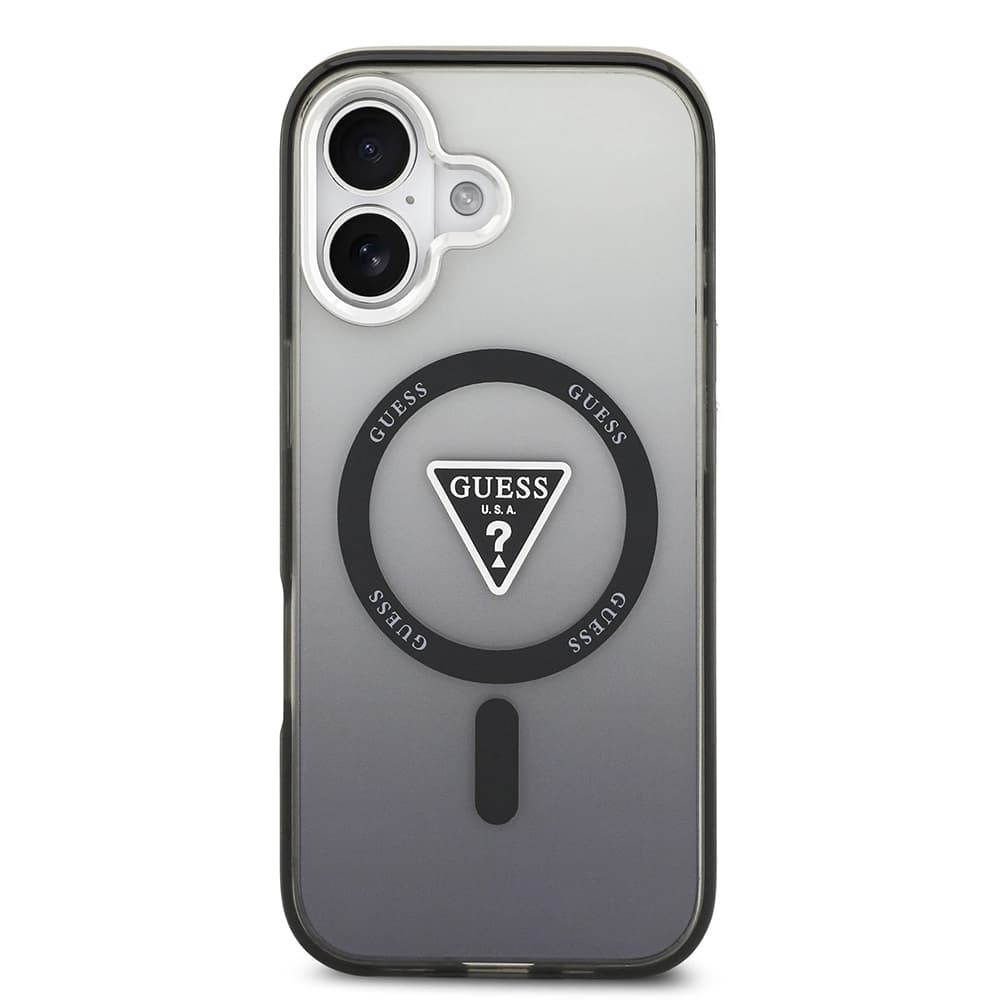 Guess IML Gradient Triangle Logo MagSafe pro iPhone 17 černý - náhled 2