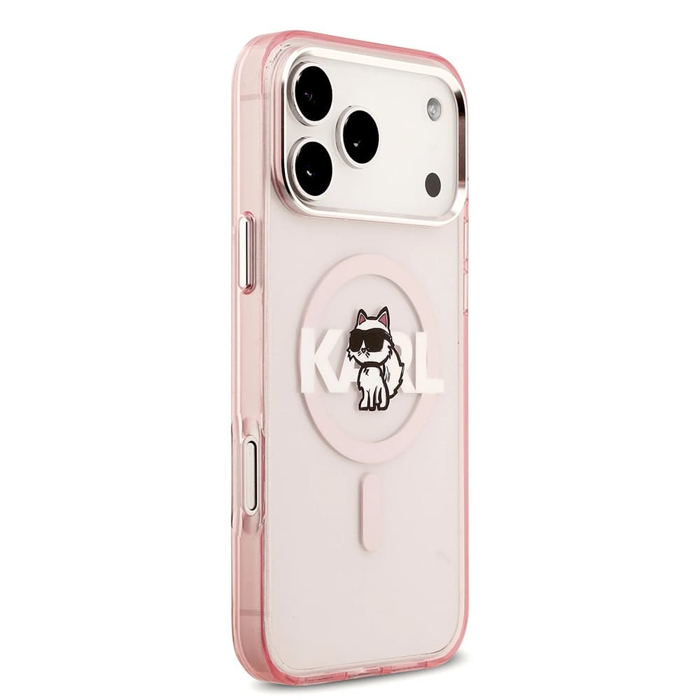 Karl Lagerfeld IML Choupette Sketch Logo MagSafe iPhone 17 Pro Max růžová - náhled 2