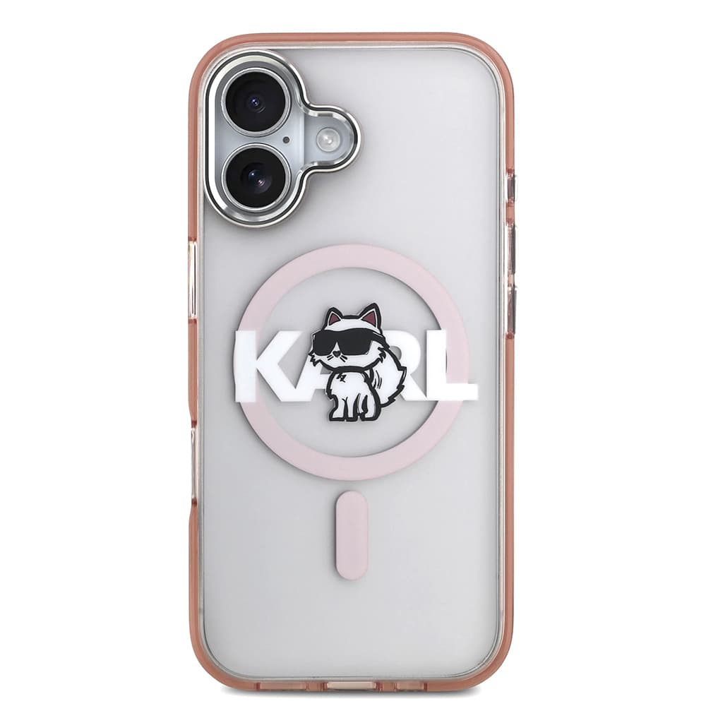 Karl Lagerfeld IML Choupette Sketch Logo MagSafe iPhone 17 růžová - náhled 2
