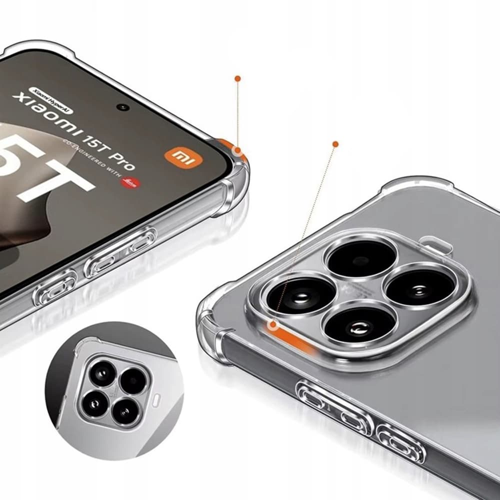 Techsuit shockproof clear silikon pro Xiaomi 15T Pro čirý - náhled 2