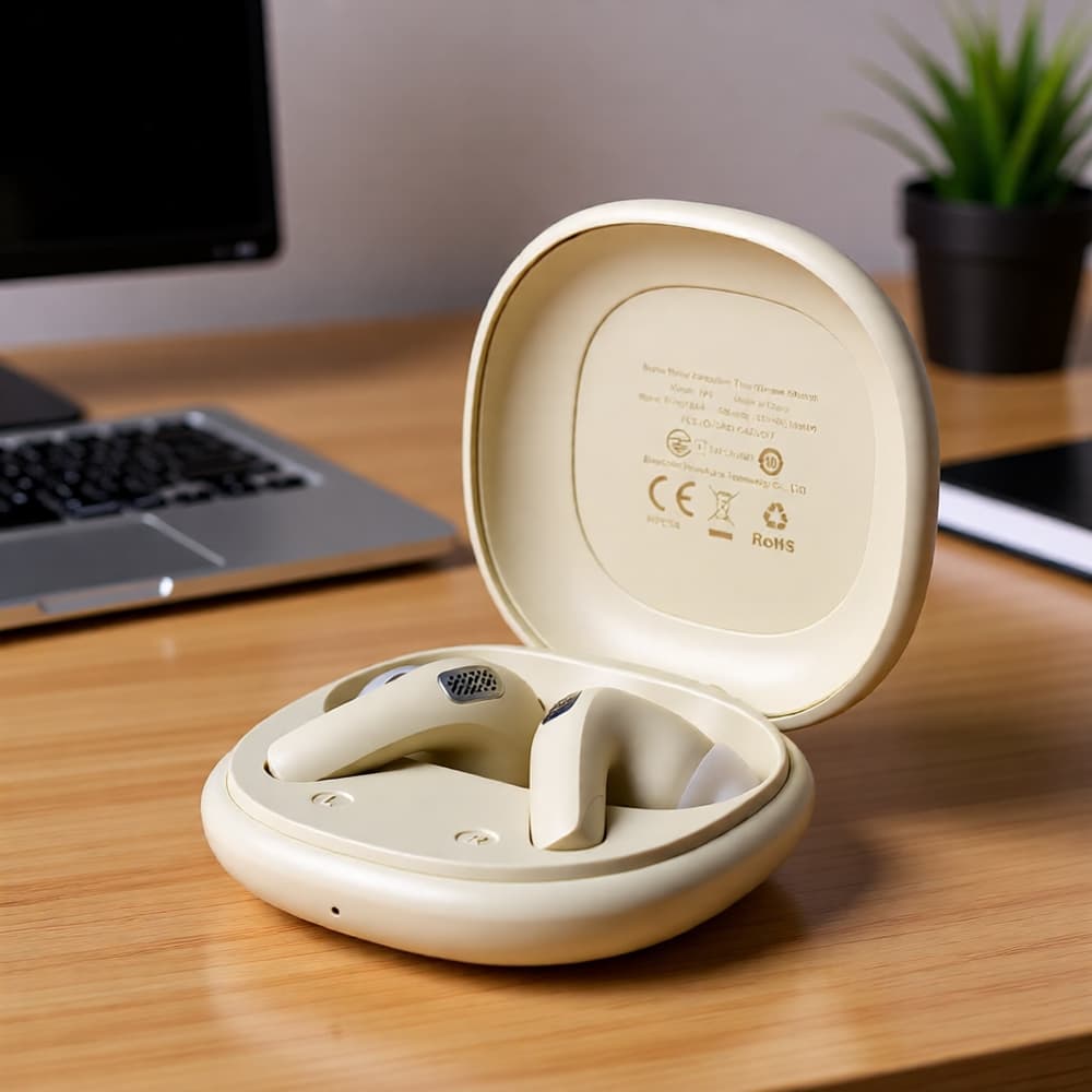 Acefast bezdrátová sluchátka W3 Bluetooth V5.4 ANC ENC IPX4 350mAh khaki - náhled 2
