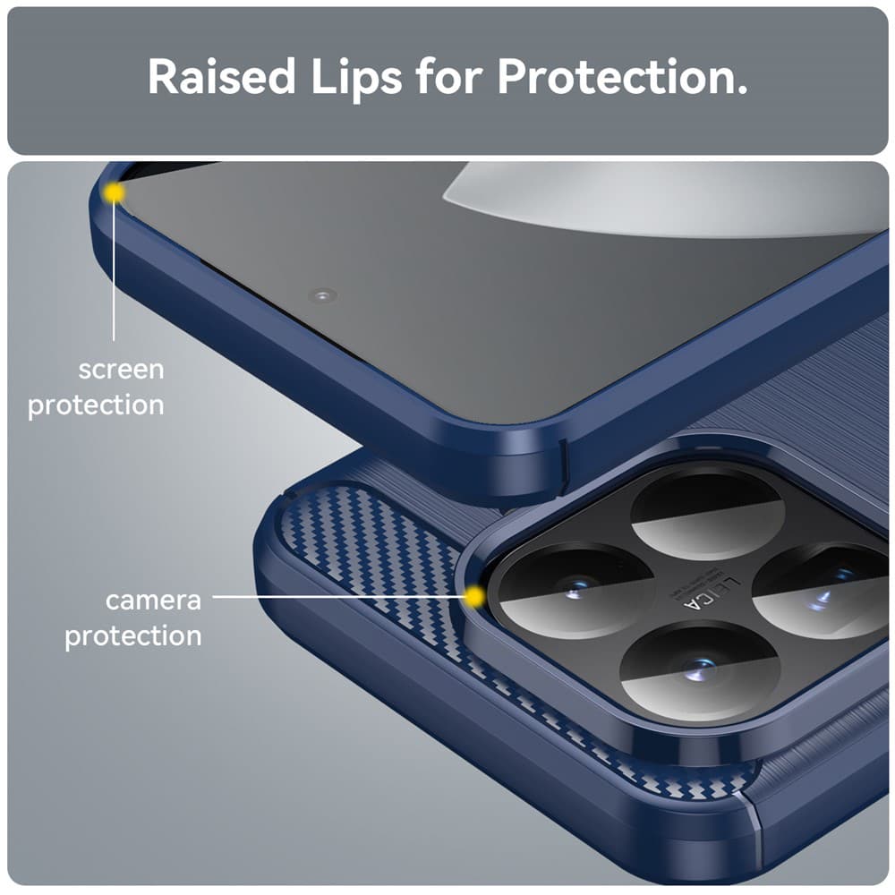 Techsuit karbon silikon Xiaomi 15T Pro modrý - náhled 2