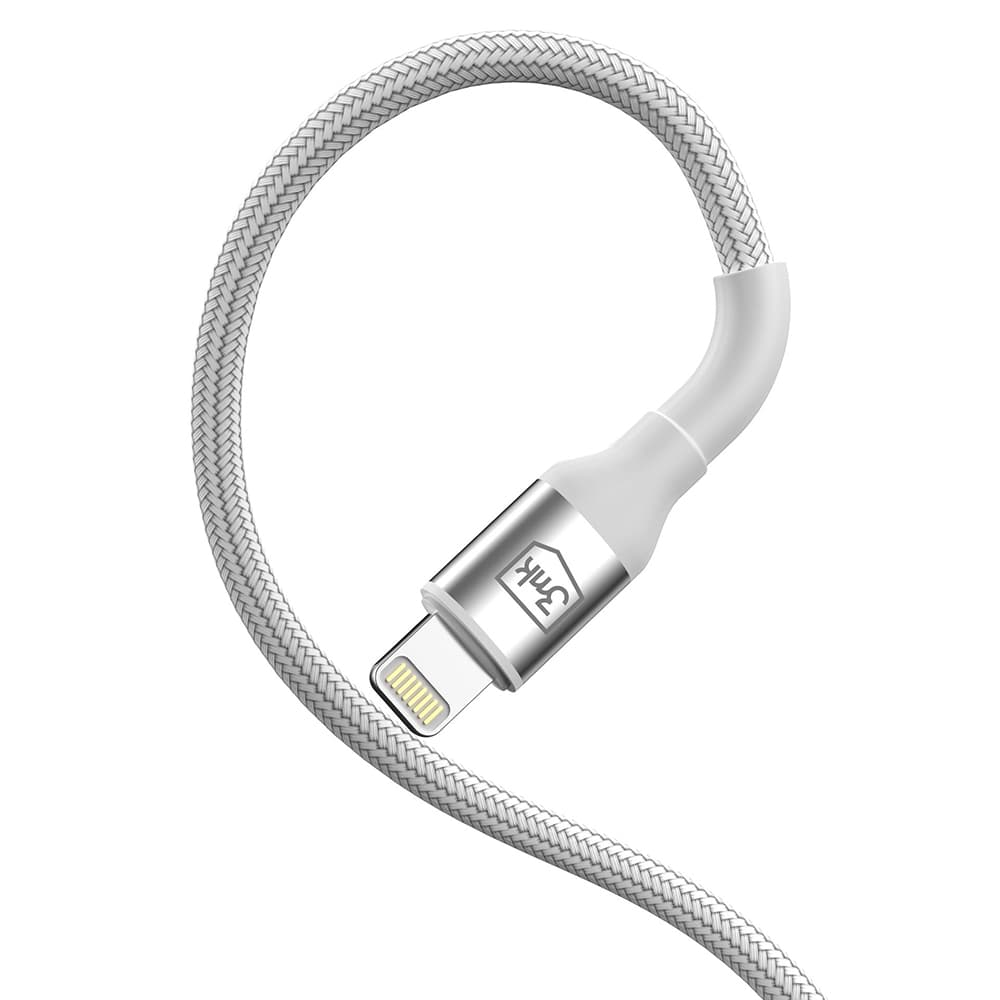 3mk - datový kabel Hyper N-Series - Type-C na Lightning, 20W, 9V/2A, 1m - bílý - náhled 2