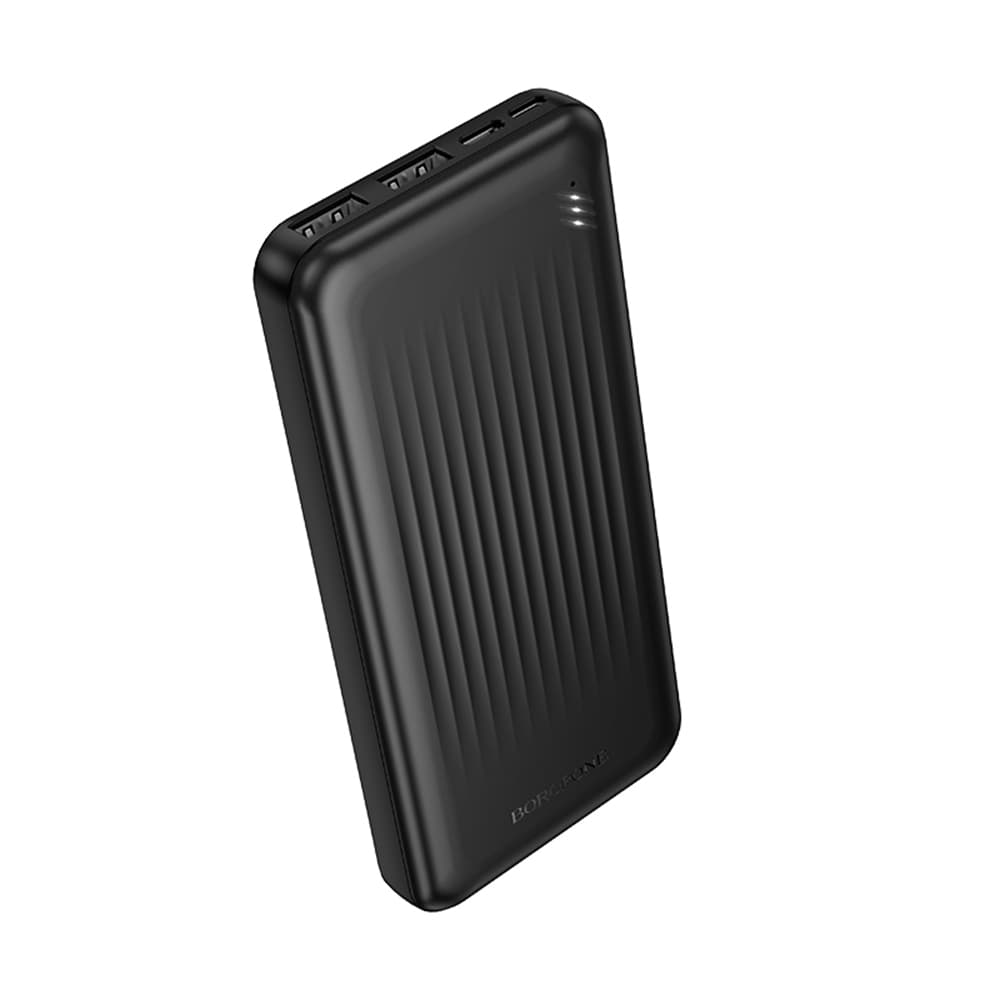 Borofone Power Bank Clever Series BJ78 2x USB USB-C Micro-USB LED indikátor Rychlé nabíjení 10000mAh černá - náhled 2