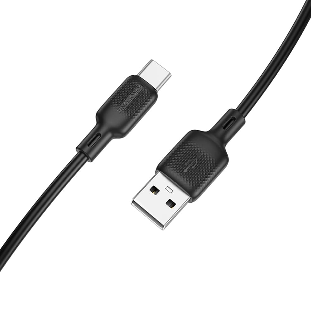 Borofone datový kabel Lenny Series BX113 USB to Type-C silikonový 3A 1m černý - náhled 2