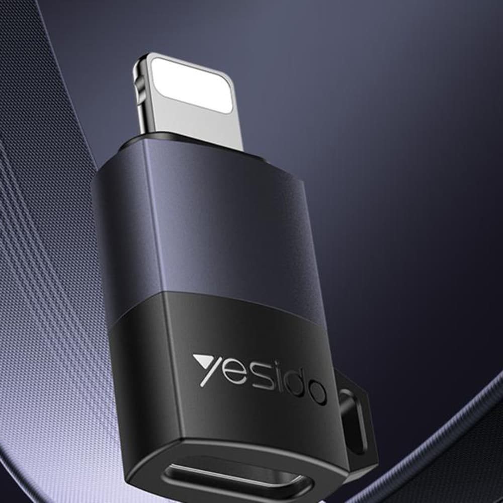 Yesido OTG adaptér GS27 Type-C na Lightning 480Mpb/s hliníková slitina 27W šedý - náhled 2
