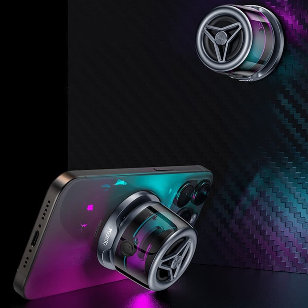 Yesido Mini Magnetický Bezdrátový Reproduktor YSW32 RGB Osvětlení 400mAh 3W Bluetooth 5.3 Černý - náhled 2