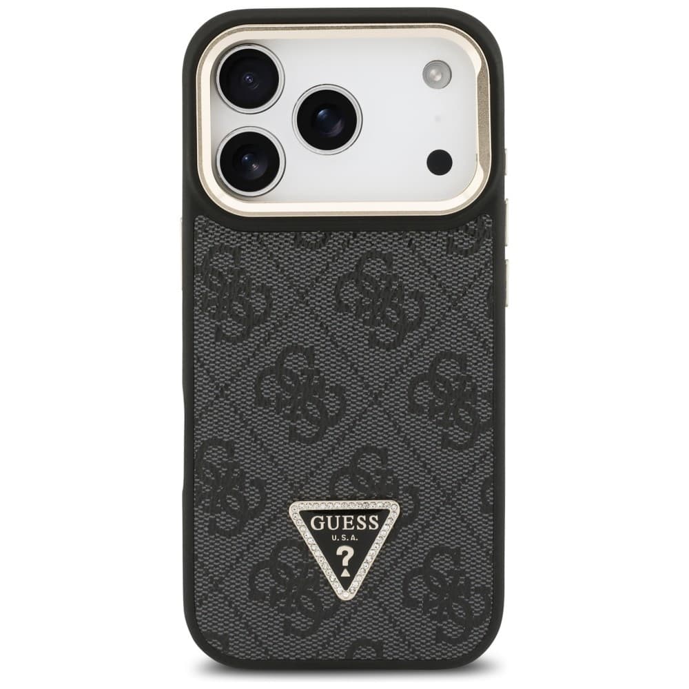 Guess Hardcase 4G Triangle Logo MagSafe s podstavcem iPhone 17 Pro černý - náhled 2