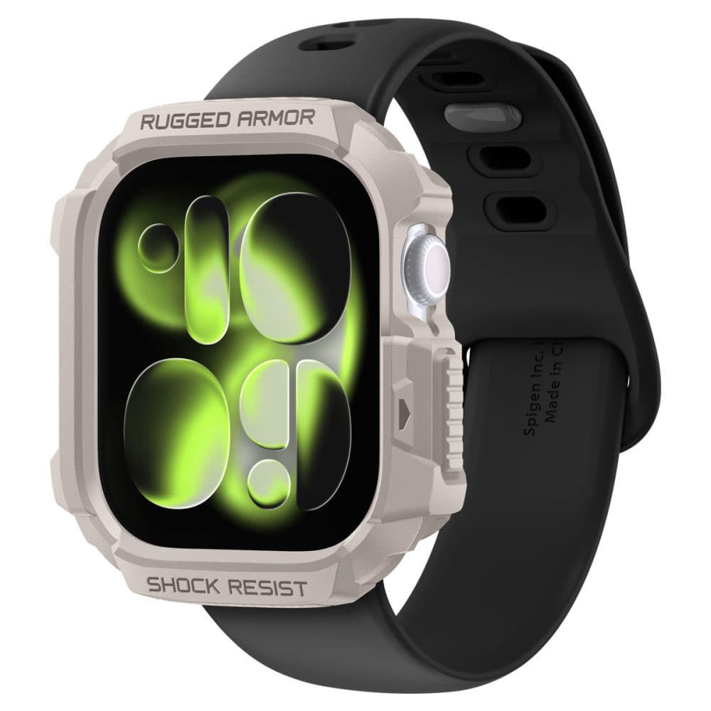 Spigen - Rugged Armor V2 - Apple Watch 10 42mm / Watch 11 42mm - Dune Beige - náhled 2