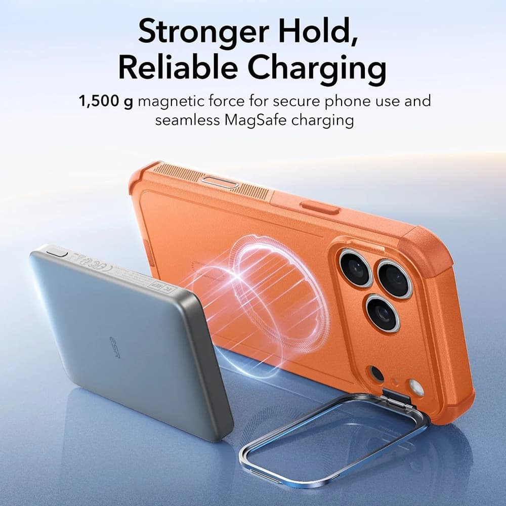 ESR Cyber Armor Kickstand pro iPhone 17 Pro Max oranžový - náhled 2