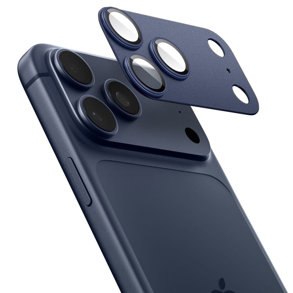 Spigen - Optik.tR EZ Fit Pro sklo fotoaparátu (2 balení) - iPhone 17 Pro Max - modré - náhled 2