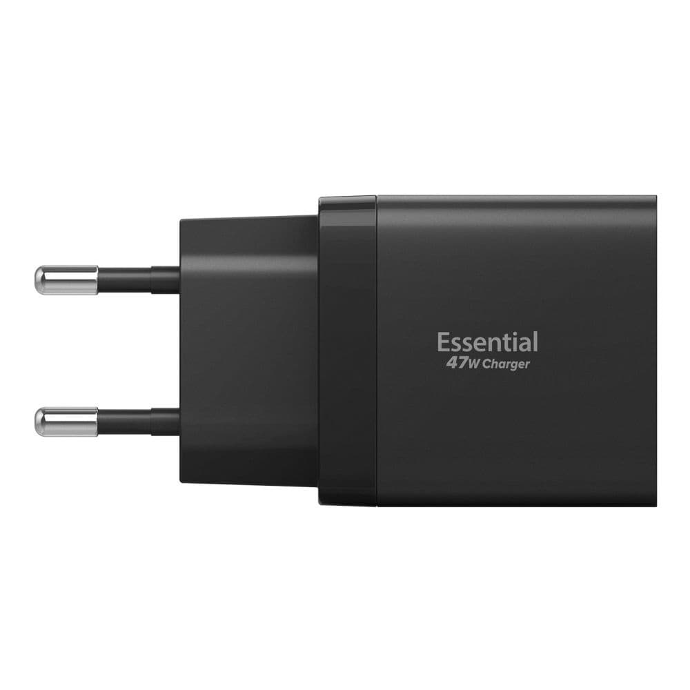 Spigen – nástěnná nabíječka Essential (EE472EU) – 2× typ C, rychlé nabíjení, Quantum Boost, 47 W – černá - náhled 2