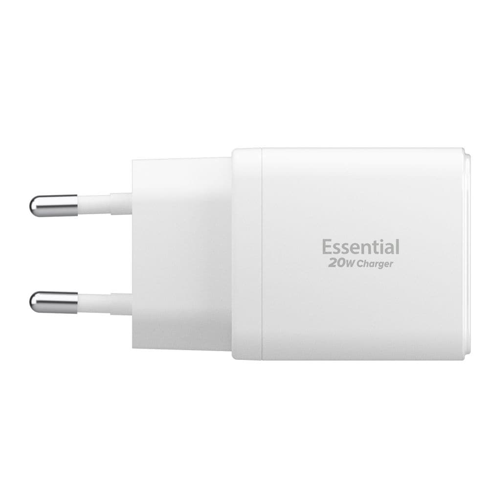Spigen – nástěnná nabíječka Essential (EE202EU) – USB, Type-C, rychlé nabíjení, Quantum Boost, 20W – bílá - náhled 2