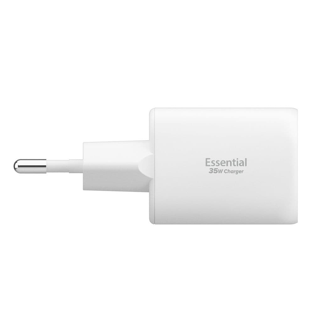 Spigen – nástěnná nabíječka Essential (EE352EU) – USB, Type-C, rychlé nabíjení, Quantum Boost, 35W – bílá - náhled 2