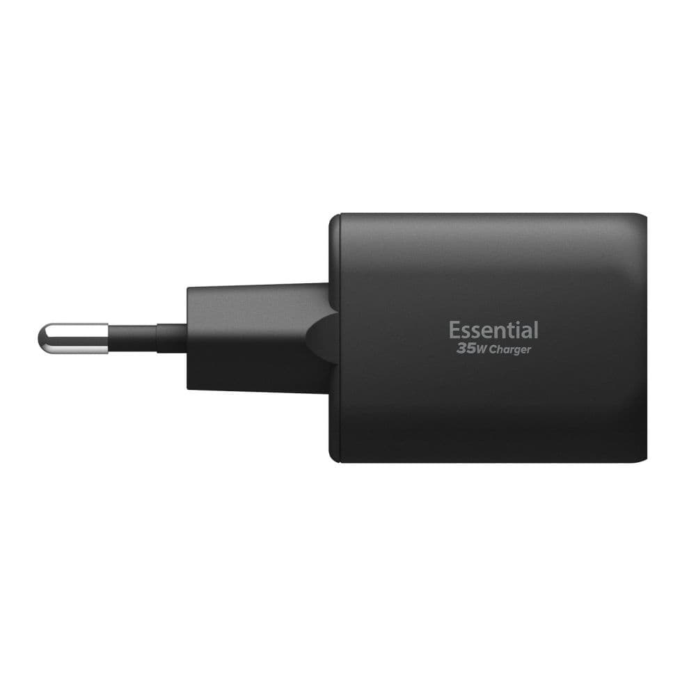 Spigen – nástěnná nabíječka Essential (EE352EU) – USB, Type-C, rychlé nabíjení, Quantum Boost, 35W – černá - náhled 2
