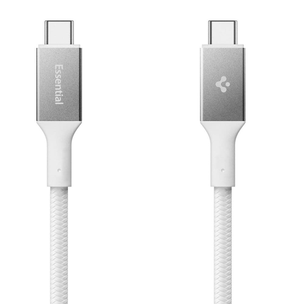 Spigen - datový kabel Essential (EB10010CC) - rychlonabíjení, Type-C na Type-C, 100W, 5Gbps, čip E-Marker, 1m - bílý - náhled 2