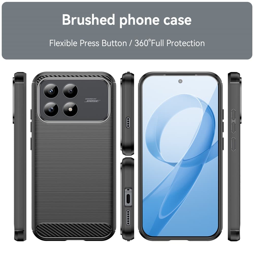 Techsuit – karbonový silikon – Xiaomi Poco F8 Pro – černá - náhled 2