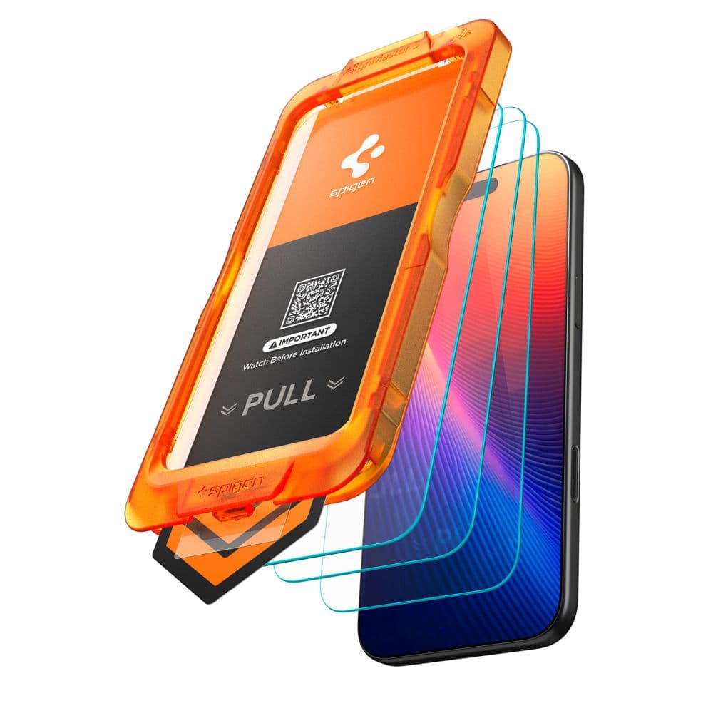 Spigen - Glas.tR Align Master Slim (3 balení) - iPhone 17 - čirý - náhled 2