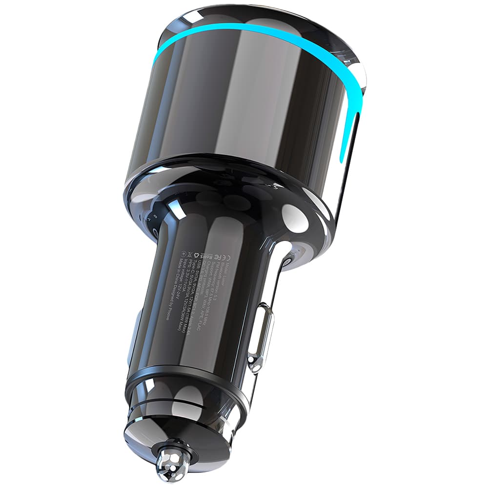 Proove - nabíječka do auta s FM modulátorem (FMNX30110001) - USB, Type-C, U-Disk, TF, Bluetooth 5.3, rychlé nabíjení, 30W, LED - černá - náhled 2