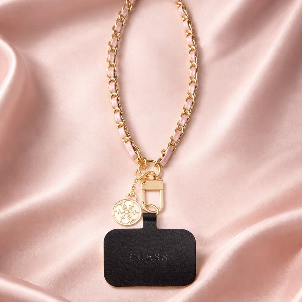 Řemínek Guess - Hand Strap Saffiano 4G Charm (GUOUCHSAMC4P) - Univerzální Černý - náhled 2