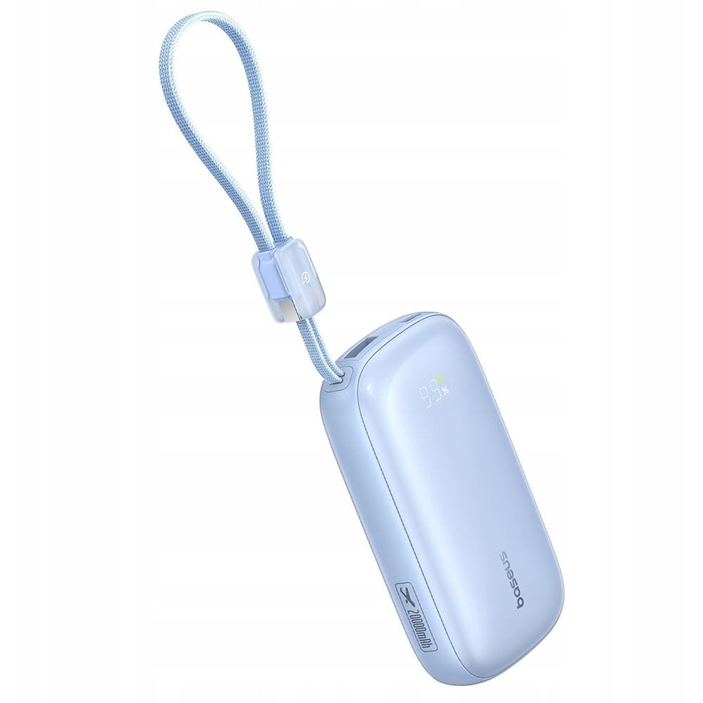 Baseus – powerbanka EnerFill FC21 Qpow 3 Ultra (E0027Q03) – s odpojitelným kabelem, 10000mAh, 45W, USB, USB-C – Galaxy Blue - náhled 2