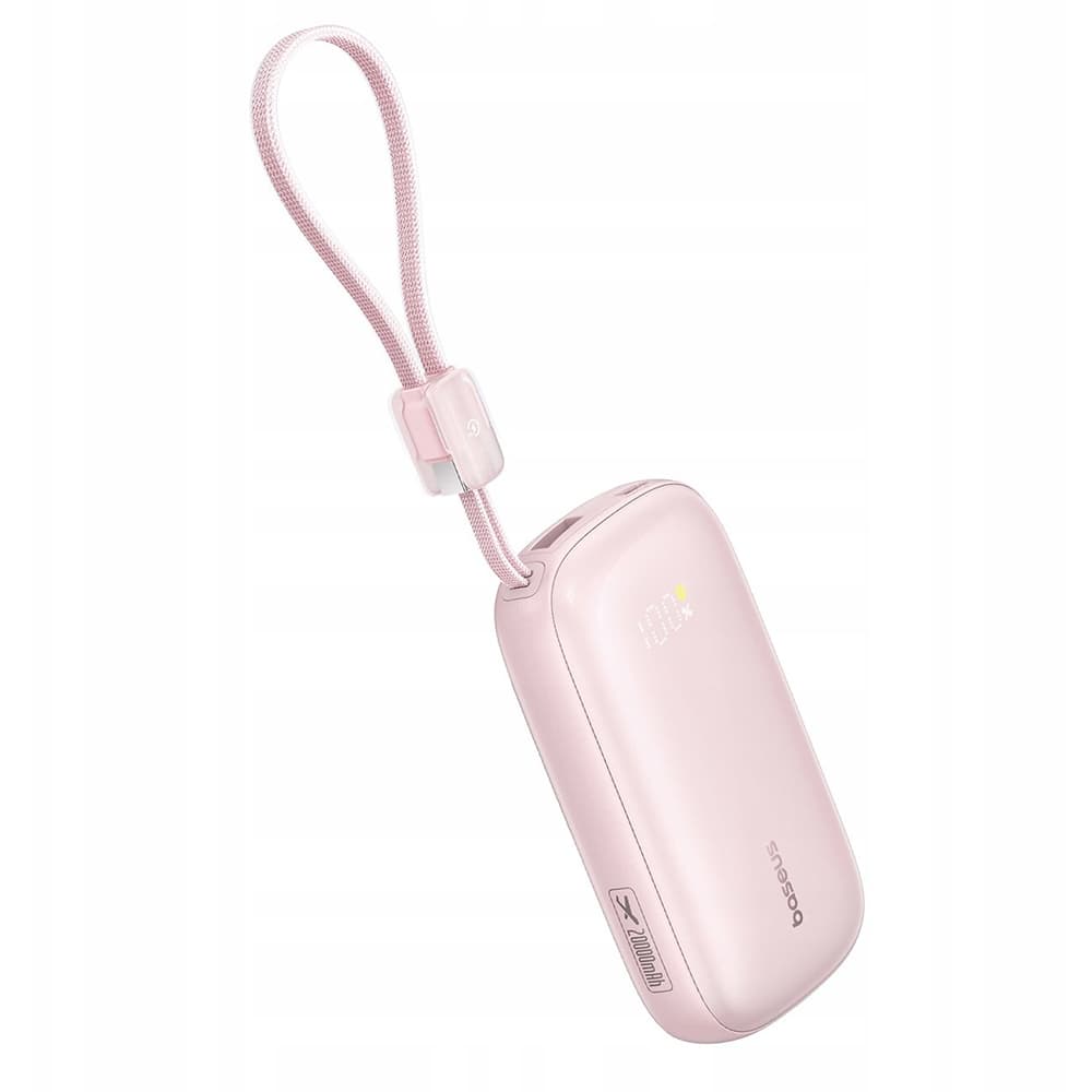 Baseus - powerbanka EnerFill FC21 Qpow 3 Ultra (E0027Q02) - odpojitelný kabel, 10000mAh, 45W, digitální displej - Nebula Pink - náhled 2