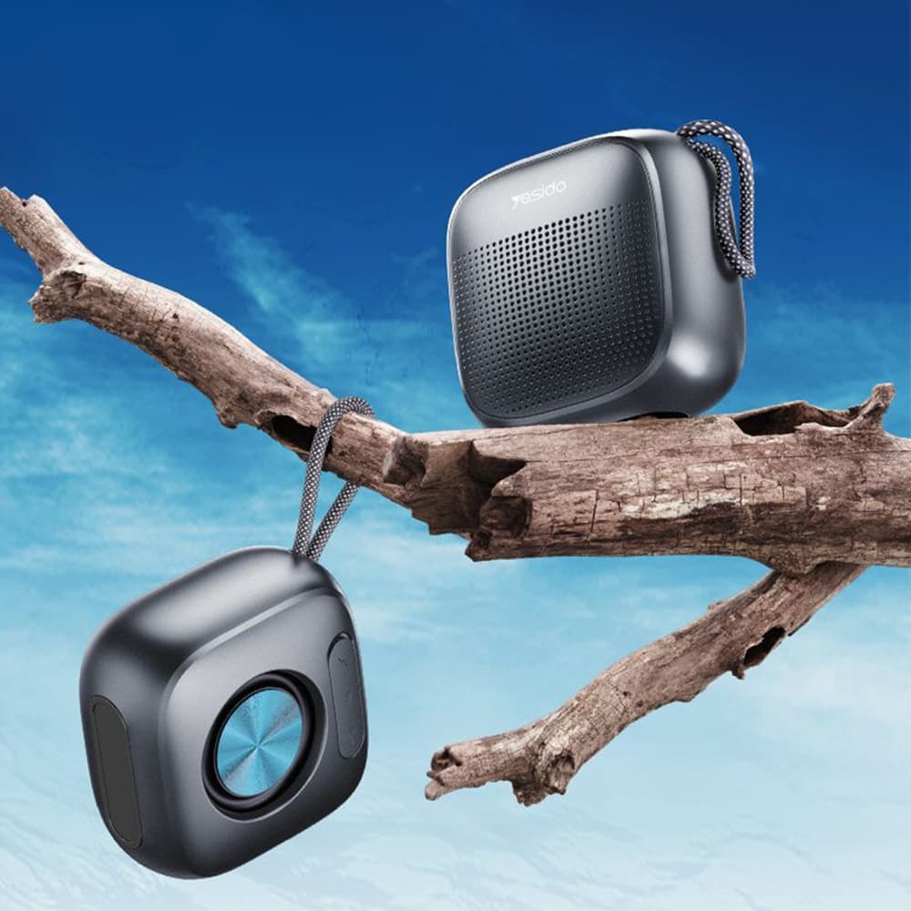 Yesido - bezdrátový reproduktor (YSW24) - Bluetooth 5.3, mini design, vodotěsný, šňůrka, TF, AUX, Type-C, 1000mAh - černý - náhled 2