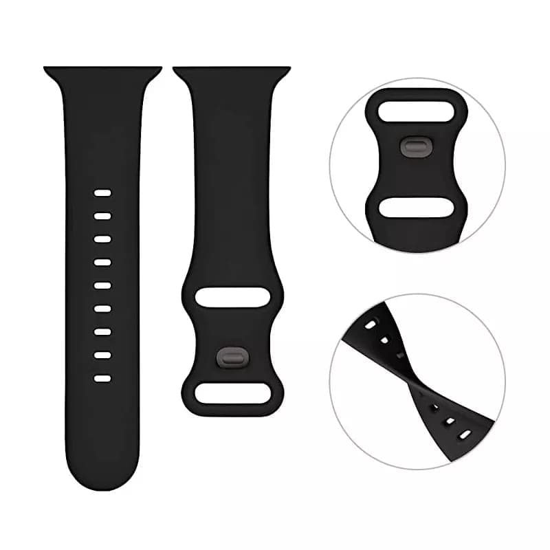 Techsuit – řemínek k hodinkám (W031) – Apple Watch 1/2/3/4/5/6/7/8/9/10/11/SE/SE 2/SE 3 (38/40/41/42mm) – jemně růžový - náhled 2