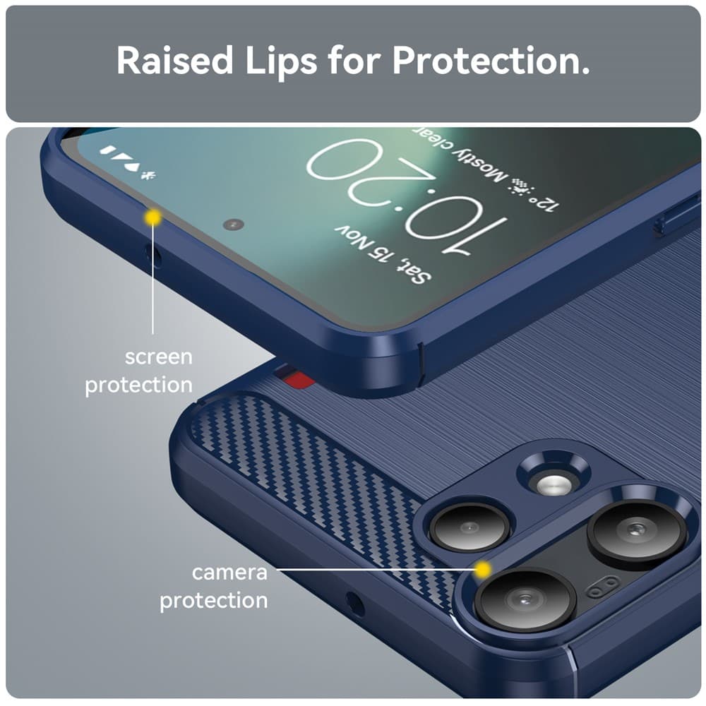 Techsuit - karbonový silikon - Nothing Phone (3a) Lite - modrý - náhled 2