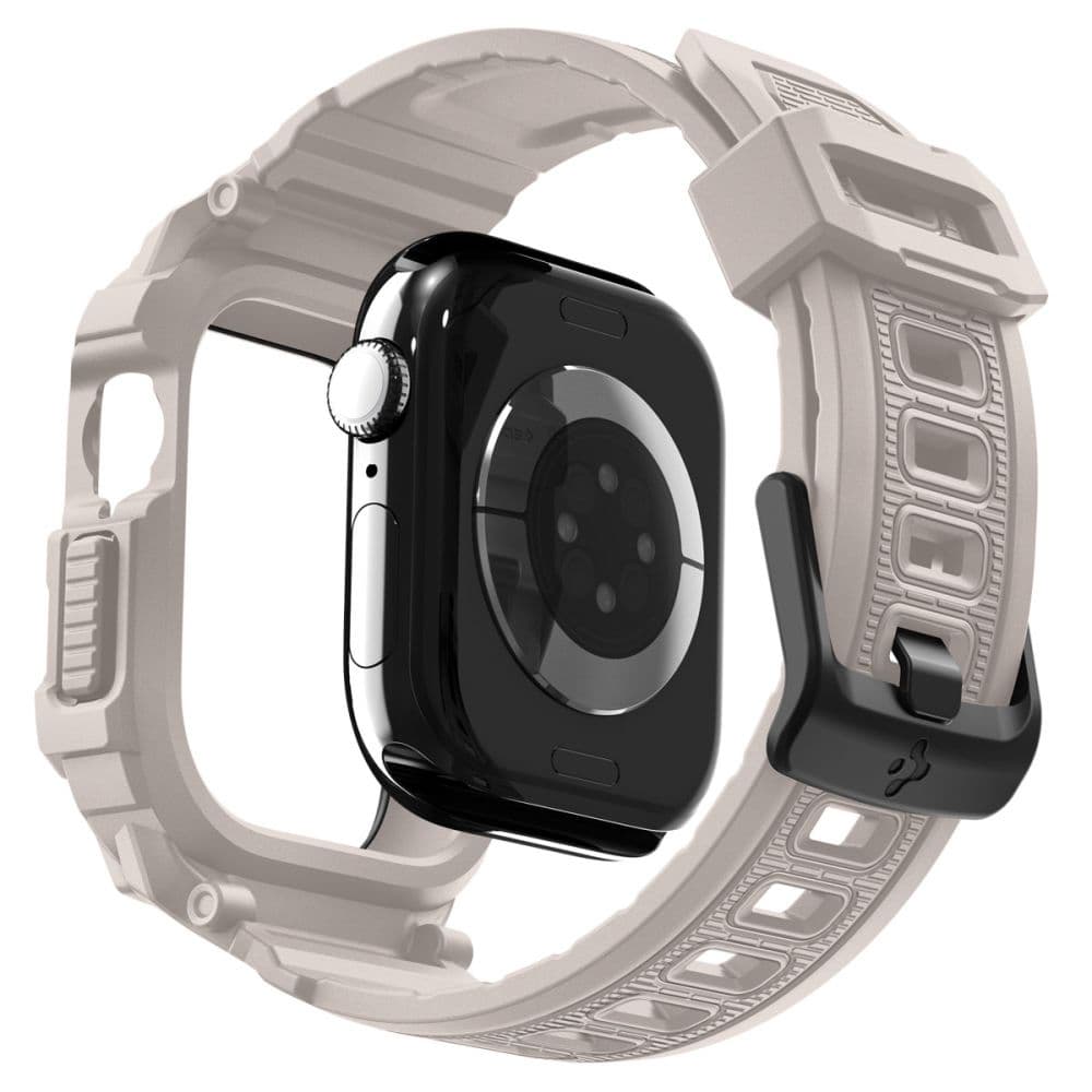 Kryt s řemínkem Spigen - Rugged Armor Pro V2 (ACS10506) - Apple Watch 10 46mm / Watch 11 46mm pískově béžový - náhled 2