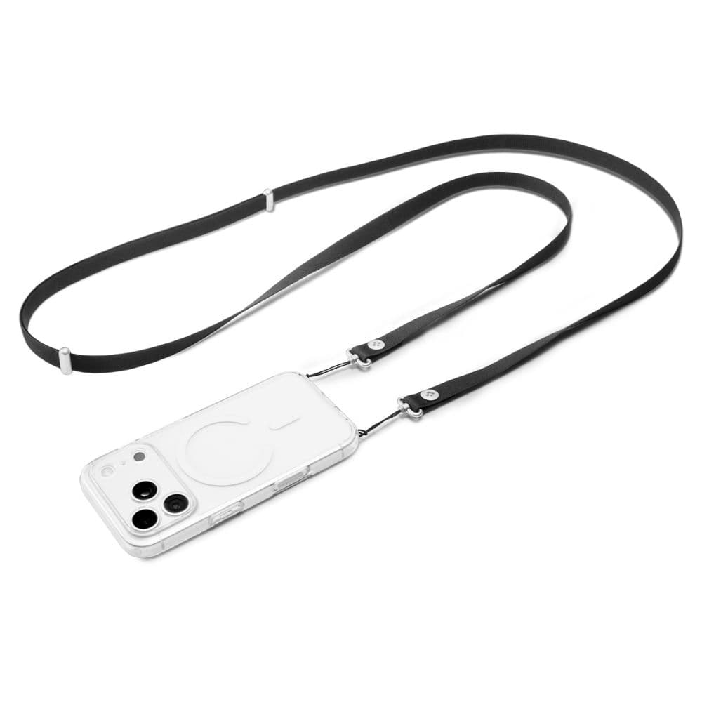 Popruh Spigen - Lanyard Strap DA30L (AFA10614) - Neck/Crossbody Wear, for Phone Cases, Magnetic Length Adjustmen Černý - náhled 2