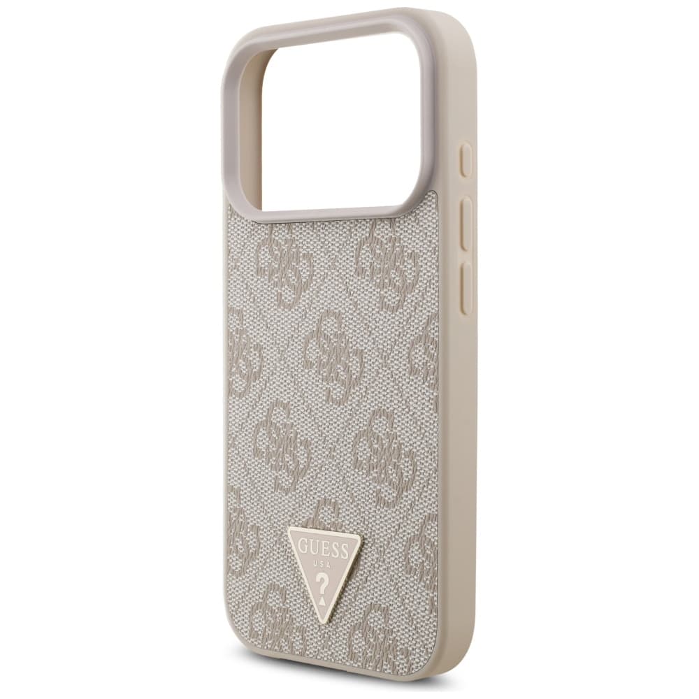 Guess - pevné pouzdro 4G s páskem Triangle Logo MagSafe (GUHMP17LP4TSDPPSP) - pro iPhone 17 Pro - růžové - náhled 2