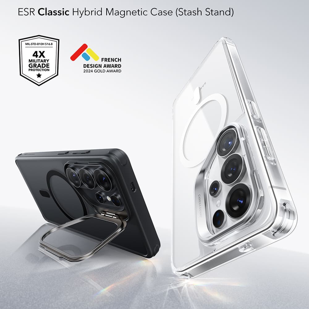 ESR classic hybrid HaloLock kickstand pro Samsung Galaxy S26 Ultra, matně černá - náhled 2