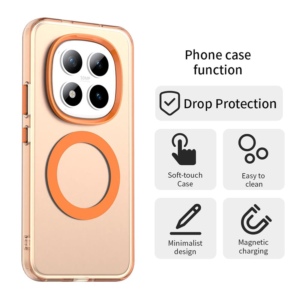 Techsuit - CandyCase MagSafe - Xiaomi Redmi Note 15 Pro+ 5G / Poco M8 Pro 5G - Oranžová - náhled 2