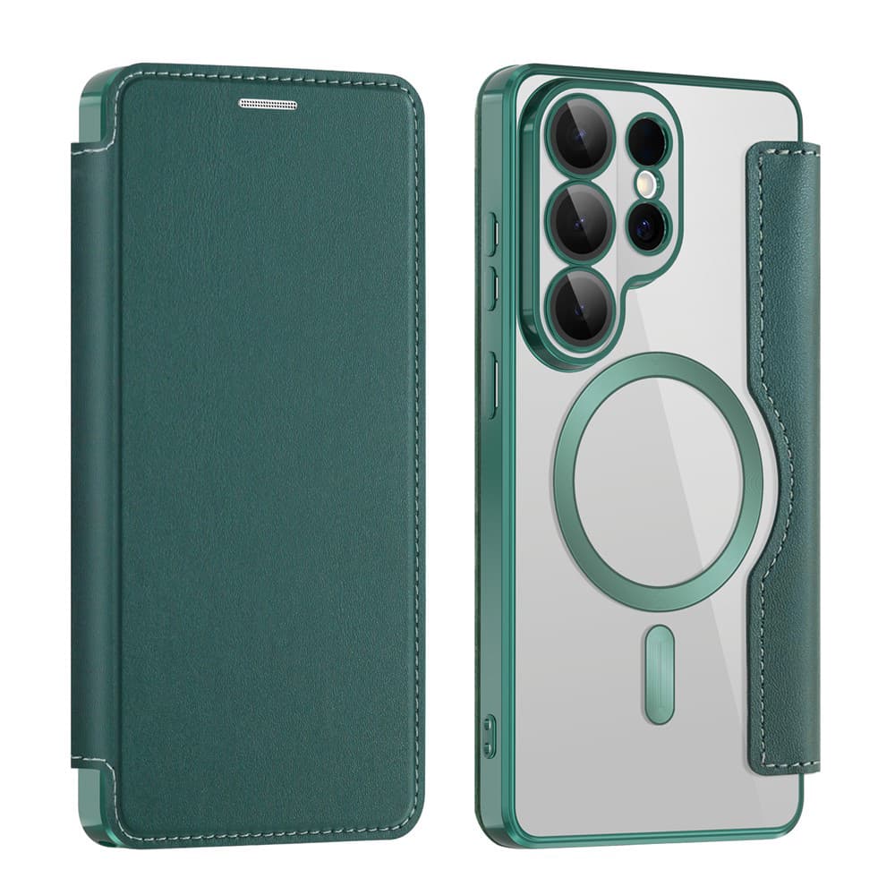 Techsuit SmartMag knížkové pouzdro Samsung Galaxy S26 Ultra zelená - náhled 2