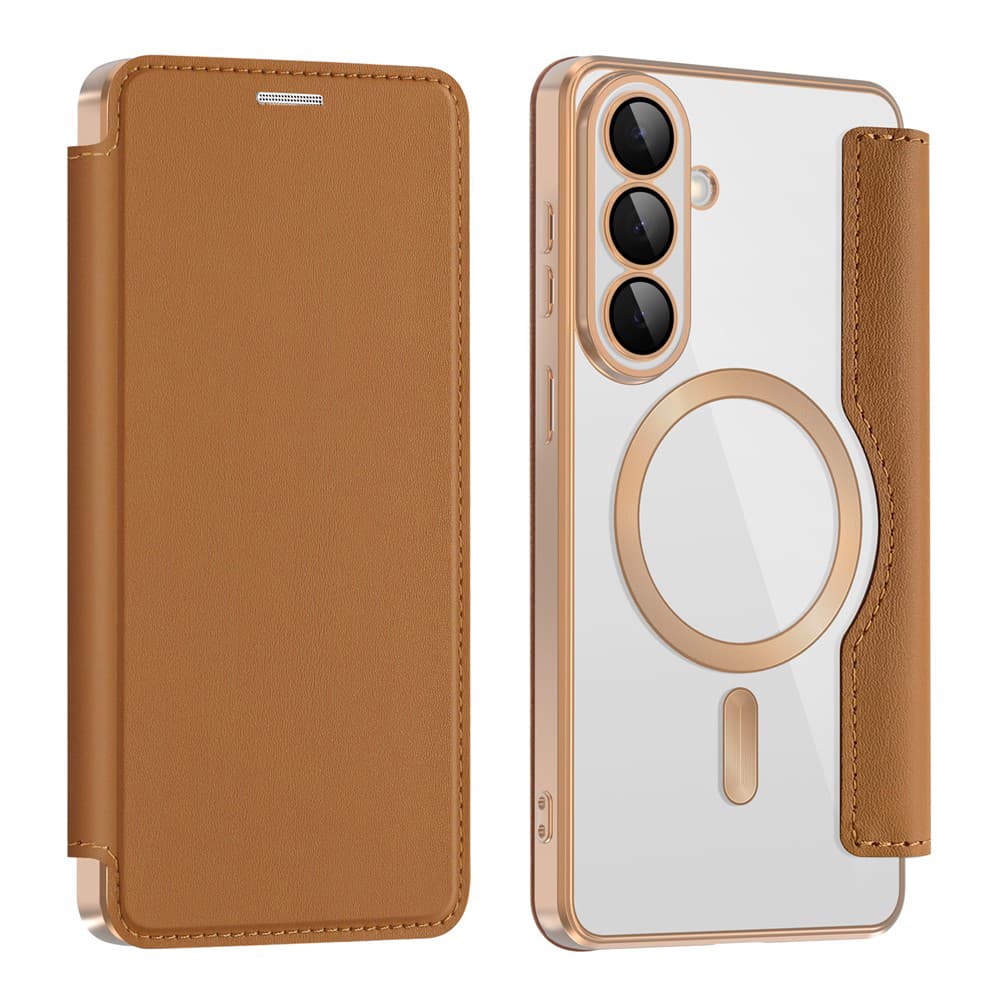 Techsuit - SmartMag knížkové pouzdro - Samsung Galaxy S26 - hnědá - náhled 2