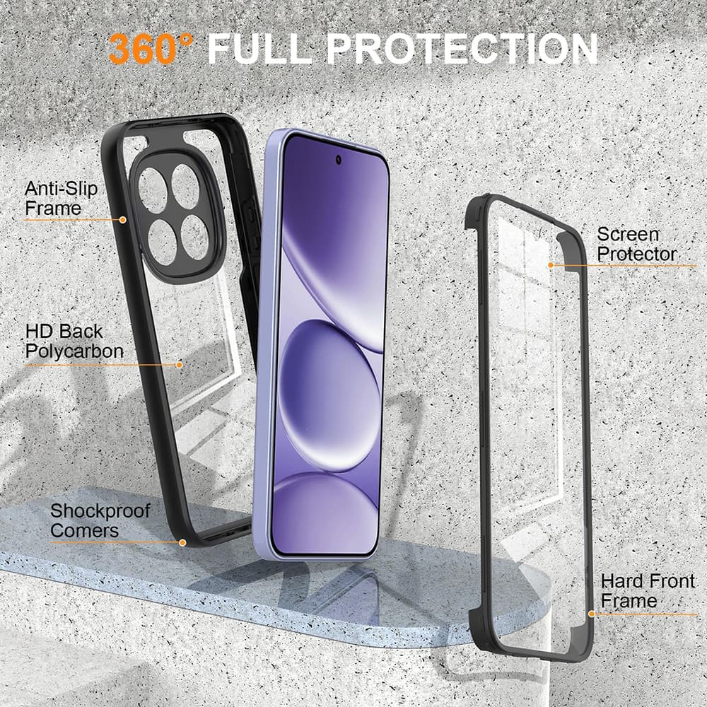 Techsuit - ColorVerse 360 Series + Ochrana displeje - Xiaomi Redmi Note 15 Pro+ 5G / Poco M8 Pro 5G - Černá - náhled 2