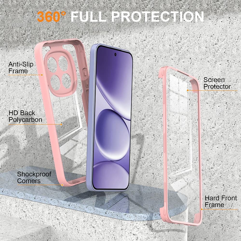 Techsuit - ColorVerse 360 Series + ochrana displeje - Xiaomi Redmi Note 15 Pro+ 5G / Poco M8 Pro 5G - růžová - náhled 2