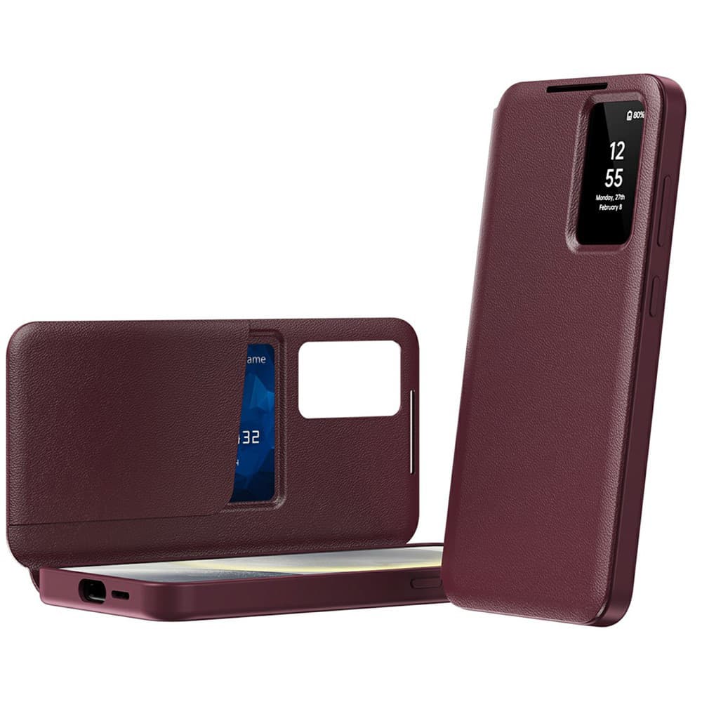 Pouzdro Techsuit - SmartView Series - Samsung Galaxy A57 5G - červené - náhled 2