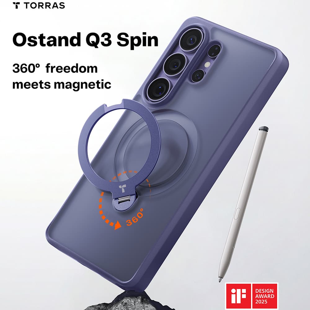 Torras Ostand Spin Series Samsung Galaxy S26 Ultra tmavě fialová - náhled 2