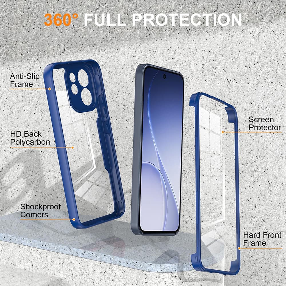 Techsuit - ColorVerse 360 Series + Ochrana displeje - Oppo Reno15 F / Reno15 FS 5G - Černá - náhled 2