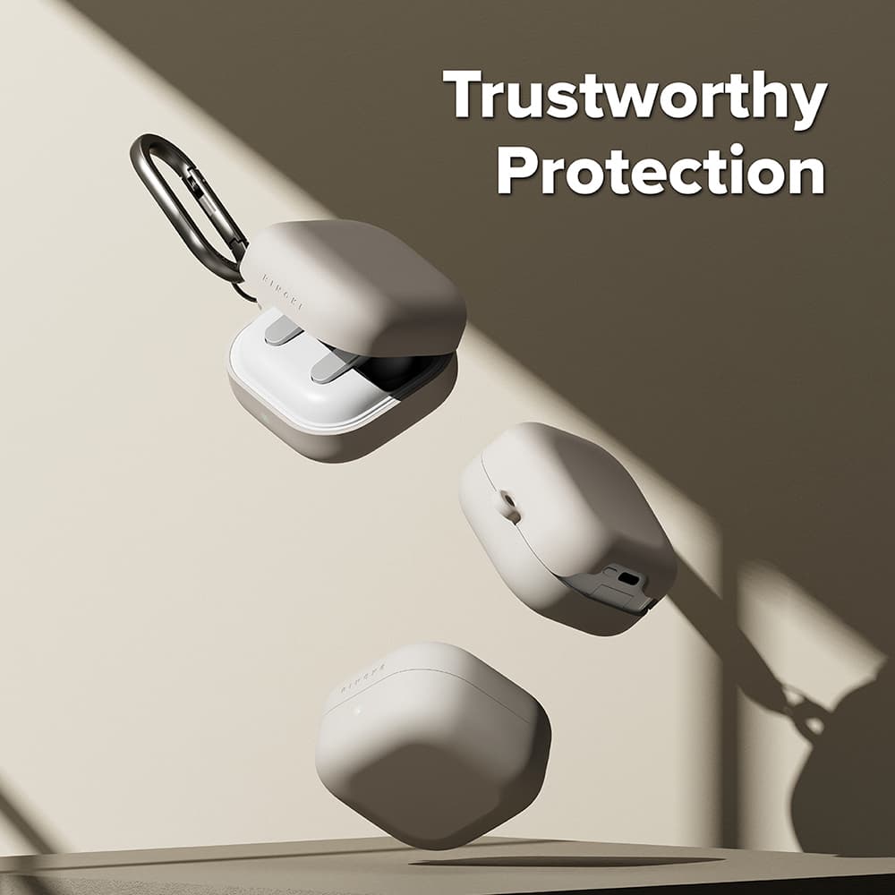 Ringke - Silicone - Samsung Galaxy Buds 4 Pro - Kamenná šedá - náhled 2