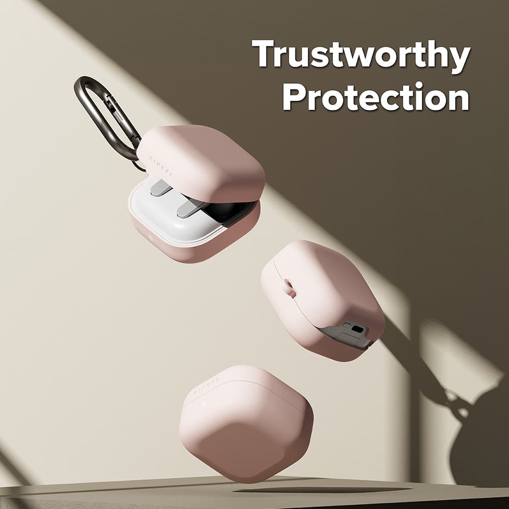 Ringke - Silicone - Samsung Galaxy Buds 4 Pro - Pískově růžová - náhled 2